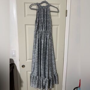 Zara Blue and Green Floral Dress